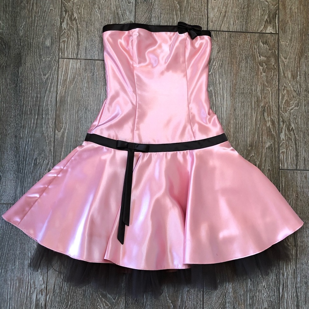 Jessica McClintock Pink & Brown Cocktail Dress 3